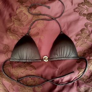 VS Black w/GOLD toggle Push Up Bikini Top